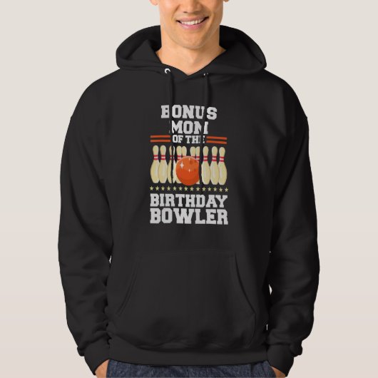 Bonus mam van de marthday Bowler-bday-Bowling Hoodie (Voorkant)