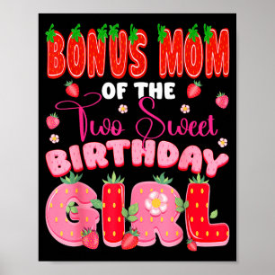 Bonus mama van het tweejarige verjaardagsmeisje poster