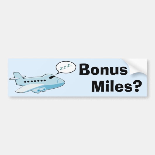 Bonus Miles? Bumpersticker (Voorkant)