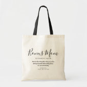 Bonus Moeder Elegant Script Stiefmoeder Citat Tote Bag (Voorkant)