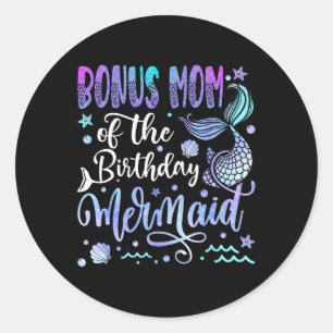 Bonus moeder van de verjaardag zeemeermin bruid me ronde sticker