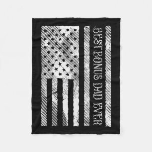Bonus Papa Ooit Vlag Patriot Stepdad Mannen Fleece Deken