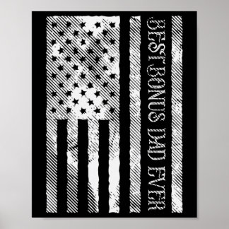 Bonus Papa Ooit Vlag  Patriot Stepdad Mannen Poster