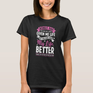 Bonus vader s van dochter zoon voor stiefvader sti t-shirt