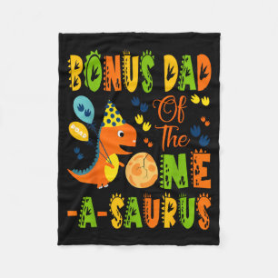 Bonus vader van de one-a-saurus 1ste verjaardag di fleece deken