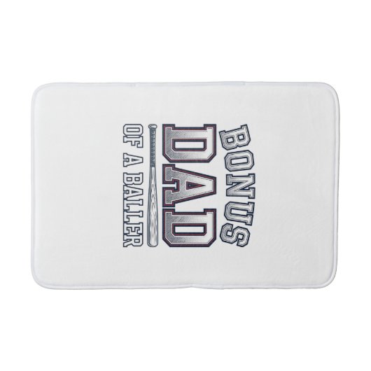 Bonus Vader van een Baller Vintage Sportshirt Ontw Badmat (Voorkant)