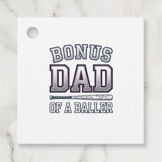 Bonus Vader van een Baller Vintage Sportshirt Ontw Bedankjes Labels (Voorkant)