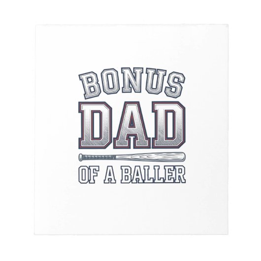 Bonus Vader van een Baller Vintage Sportshirt Ontw Notitieblok (Voorkant)
