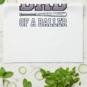 Bonus Vader van een Baller Vintage Sportshirt Ontw Theedoek (Gevouwen)