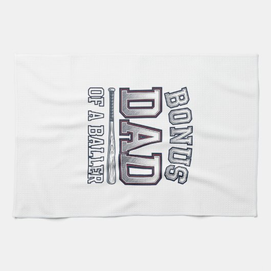 Bonus Vader van een Baller Vintage Sportshirt Ontw Theedoek (Horizontaal)