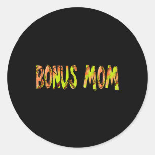 Bonusmoeder van beide halfgeschetste zachte verjaa ronde sticker
