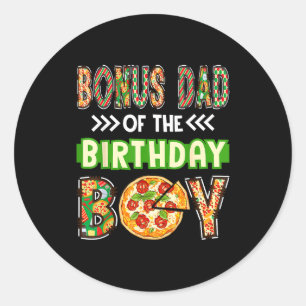 Bonusvader van het verjaardagsfeestje van de jonge ronde sticker