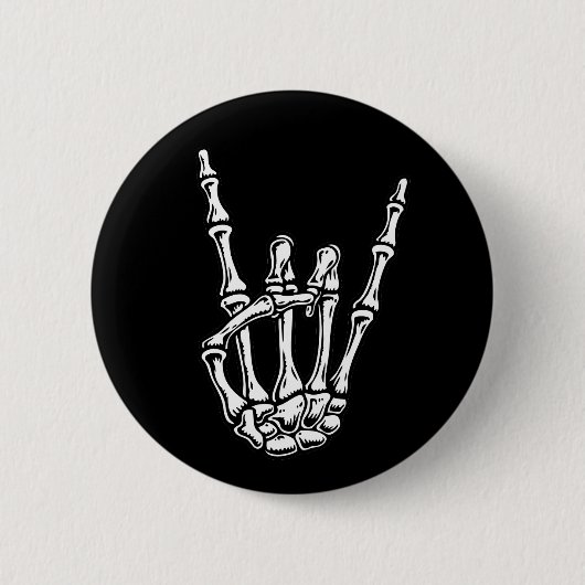 Bony Rock Hand Ronde Button 5,7 Cm (Voorkant)