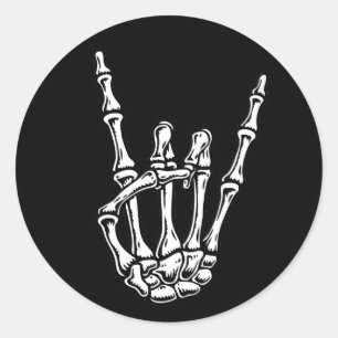 Bony Rock Hand Ronde Sticker