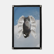 Boo Angel Rectangle Pennant met bouwelen