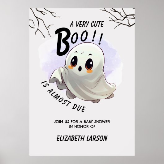 Boo Baby shower Halloween thema Leuk feest Poster (Voorkant)