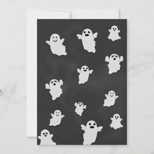 Boo Bash Halloween Party Kaart (Achterkant)