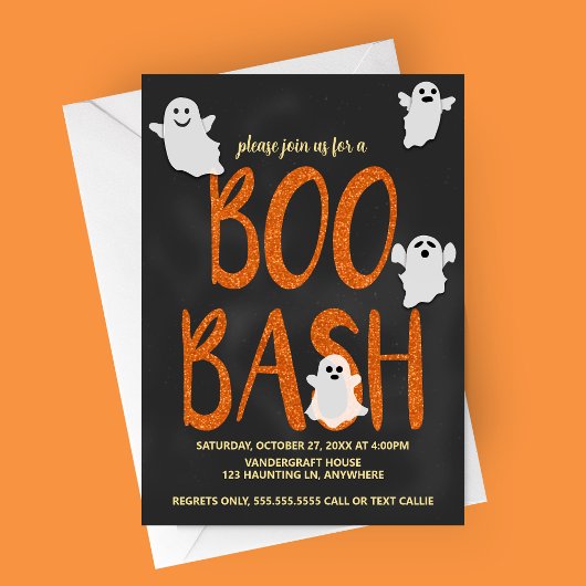 Boo Bash Halloween Party Kaart