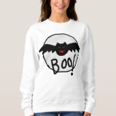 Boo Bat Abstracte Kunst Halloween Sweatshirt (Voorkant)