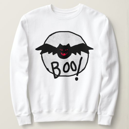 Boo Bat Art Abstrait Halloween Sweatshirt (Design devant)