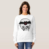 Boo Bat Art Abstrait Halloween Sweatshirt (Devant entier)