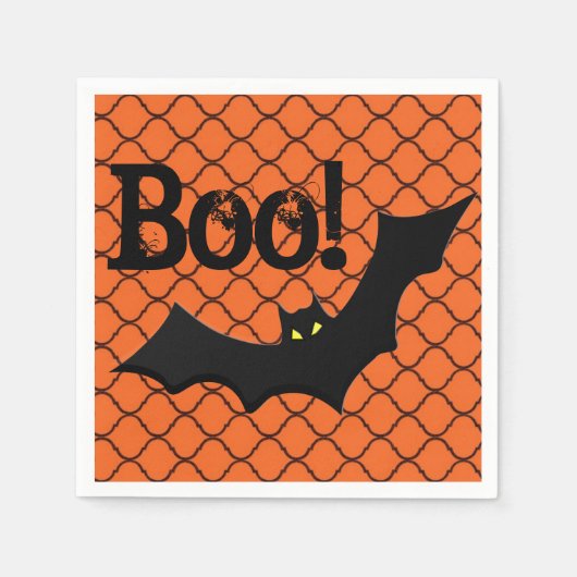 Boo. Bat Halloween Party Servet (Voorkant)