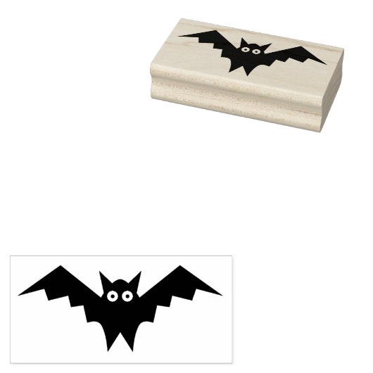Boo Bat silhouet kunststempel Rubberstempel (Gestempeld)