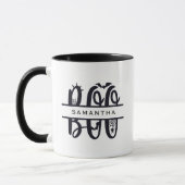 Boo Bats & Spider Web Aangepaste Monogram Mok (Links)