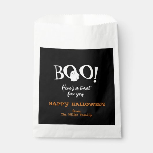 BOO Beau fantôme Halloween traiter Sacs Favoriser (Devant)