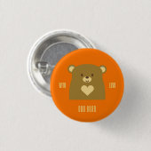 Boo Beer met liefde Ronde Button 3,2 Cm (Voorkant /achterkant)