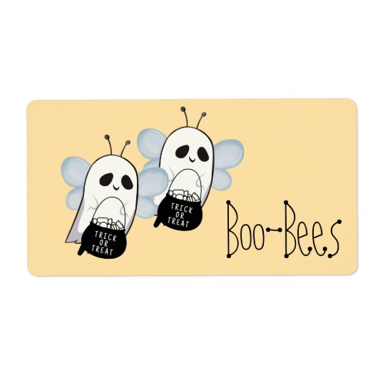 Boo-Bees Retour Adreslabel Etiket (Voorkant)