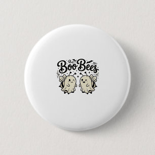 Boo Bees Vintage Halloween Geest Bij Ontwerp_1 Ronde Button 5,7 Cm
