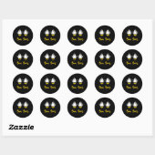 Boo Beez Bee Halloween Bijen Ronde Sticker (Vel)
