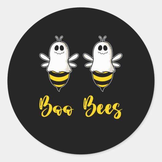 Boo Beez Bee Halloween Bijen Ronde Sticker (Voorkant)