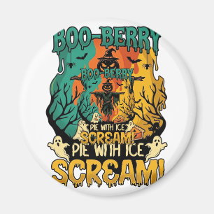 Boo Berry Pie Ijs Scream Pompoen Scarecrow Hallowe Magneet