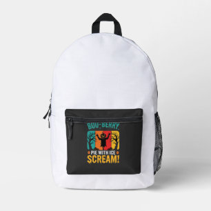 Boo-Berry Taart Halloween Ijs Scream Ontwerp Bedrukte Rugzak