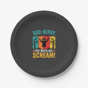 Boo-Berry Taart Halloween Ijs Scream Ontwerp Papieren Bordje
