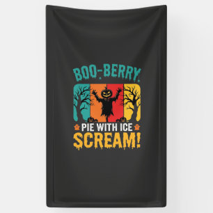 Boo-Berry Taart Halloween Ijs Scream Ontwerp Spandoek