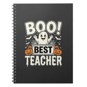 Boo Beste Leraar Halloween Geest Ontwerp_1 Notitieboek