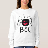 Boo ! Big Black Spider Sweatshirt d'Halloween (Devant)