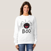 Boo ! Big Black Spider Sweatshirt d'Halloween (Devant entier)