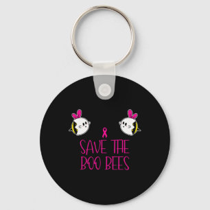 Boo Bijen Borstkanker Bewustzijn Halloween Red de Sleutelhanger