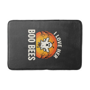 Boo Bijen Halloween Geest Bij Grappig Ontwerp_1 Badmat