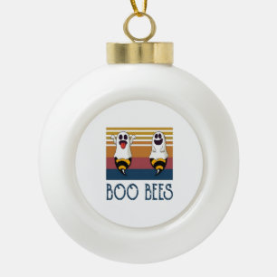 Boo Bijen Paar Ghost Halloween shirt Keramische Bal Ornament