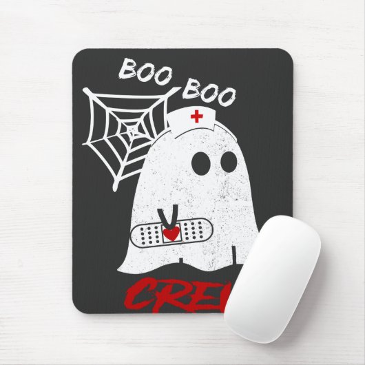 BOO-boer t-shirt verpleegster, grappig half-verple Muismat (Met muis)