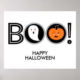 Boo ! Bonne affiche d'Halloween