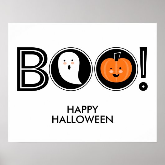 Boo ! Bonne affiche d'Halloween (Devant)