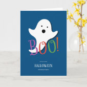 Boo ! Bonne carte enfant Halloween (Fleur jaune)