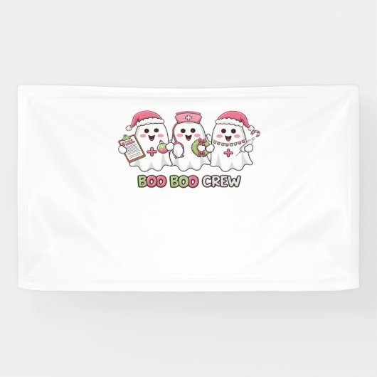 Boo Boo Crew Christmas, Ghost Nurse Oversized T-SH Spandoek (Horizontaal)