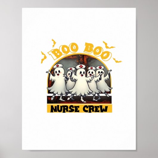 BOO BOO CREW CLASSIC NURSE HALLOWEEN T-SHIRT Overs Poster (Voorkant)